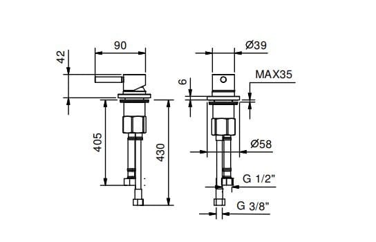 Смеситель для раковины Fantini Rubinetti NOSTROMO ARCH-00000034 - Вид №2