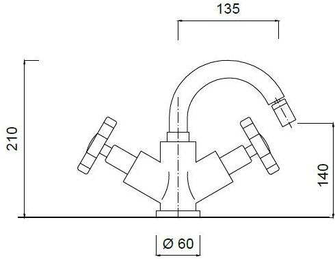 Rubinetteria Giulini Смеситель для биде с регулируемым изливом Giò crystal - giò F3659a/s - Вид №2