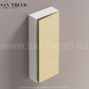 LIFT Модульный шкаф 100 см с правой дверью на доводчиках. Модули могут располагаться горизонтально и вертикально. Отделка: белая краска и бронза. AMOB053NRLZDX