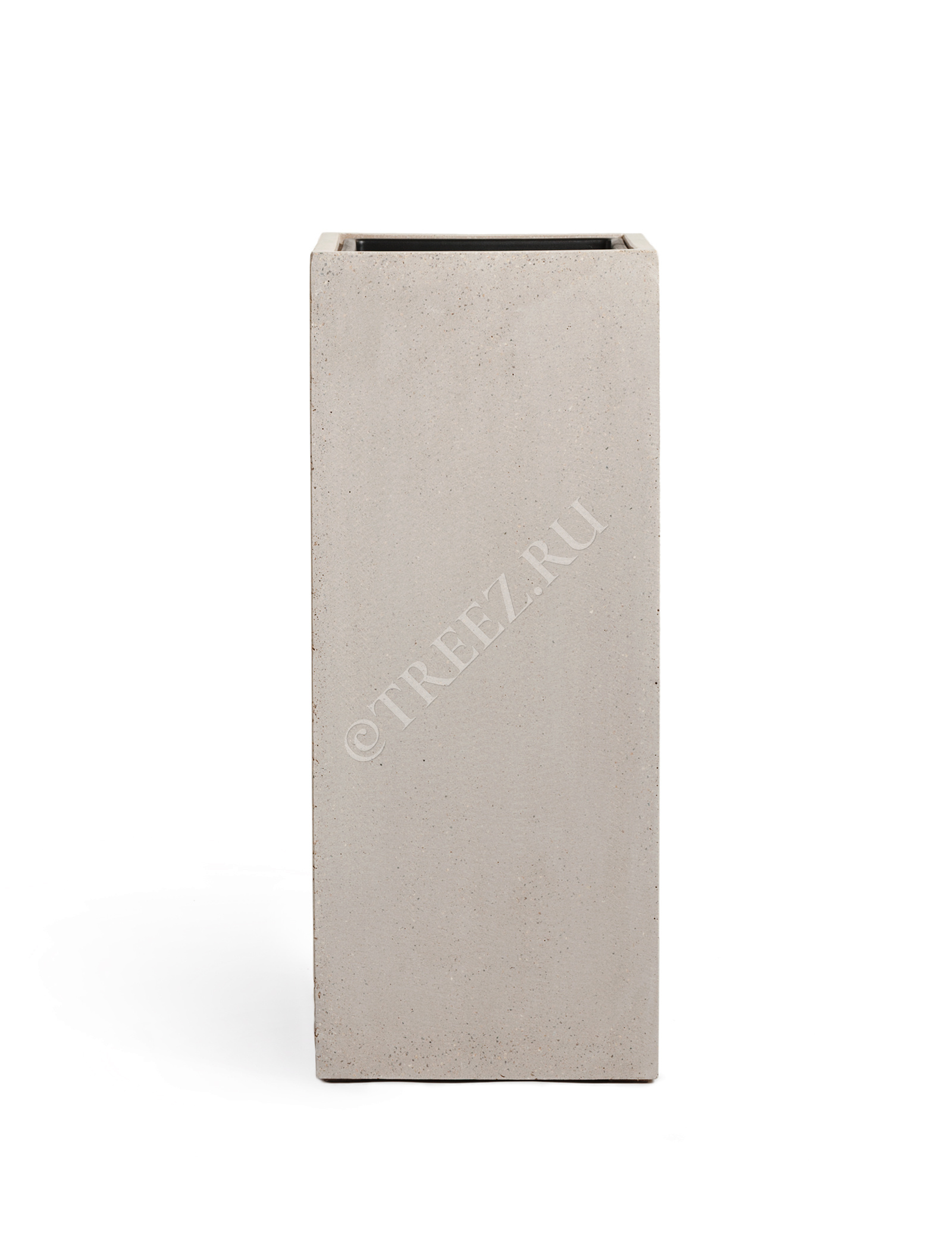 41.3317-02-010-BE-97 Кашпо  Effectory - серия Beton - Высокий куб - Белый песок Цветочная коллекция  - Вид №4