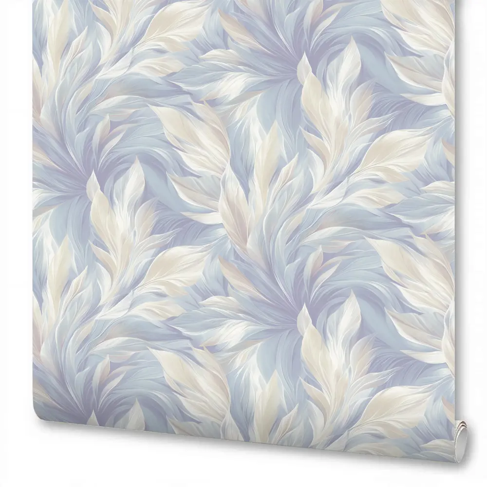 Флизелиновые обои New Age Rio голубые с растительным орнаментом 89433214 STLM-1575080