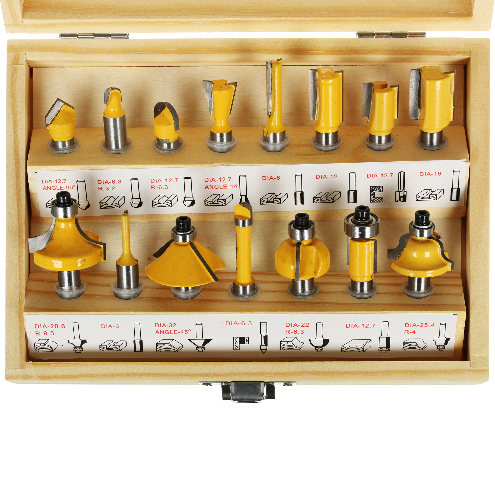 Набор фрез DEKO DH16 15 шт 9911887 STDN-0046763 - Вид №2