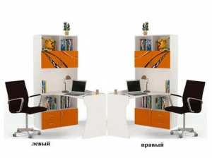 Стол-стеллаж ABC-KING Formula левый оранж