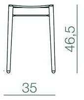 Bedont Низкий деревянный табурет Fizz B97 801f / b97 801r - Вид №1