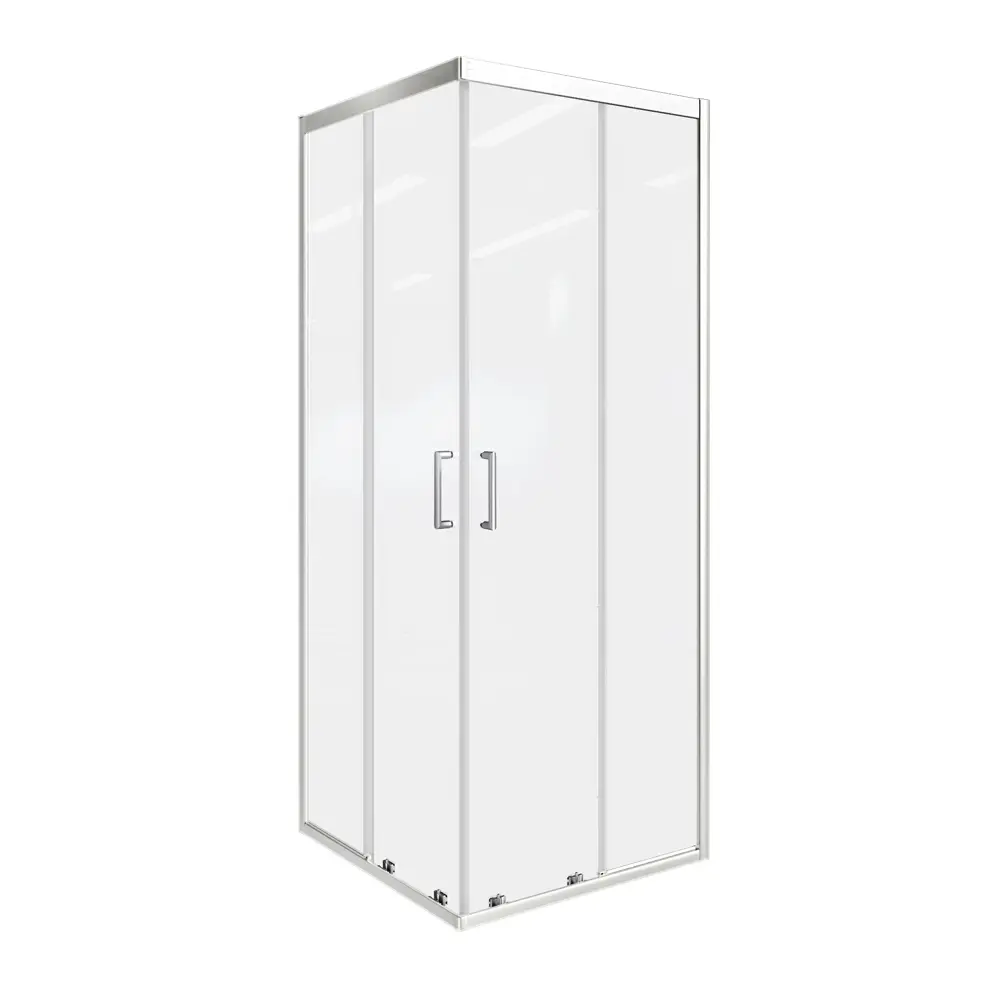 Душевая ширма Makiato квадратная 90x90x190см цвет профиля хром раздвижная стекло 5мм прозрачное Santreyd Makiato New STLM-2113685