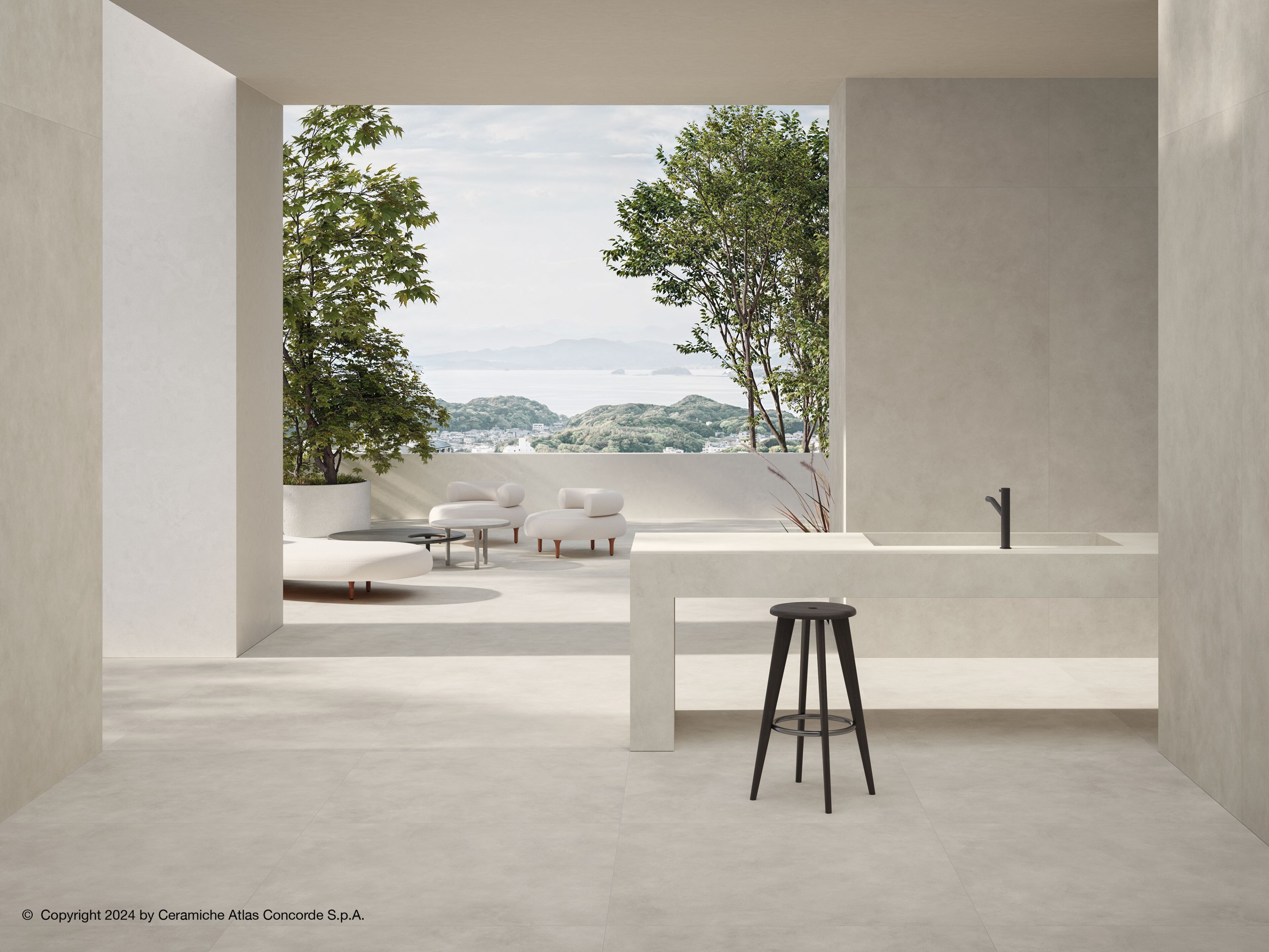 Пол / керамогранит с эффектом цемента Atlas Concorde Boost Expression ARCH-00072605 - Вид №46