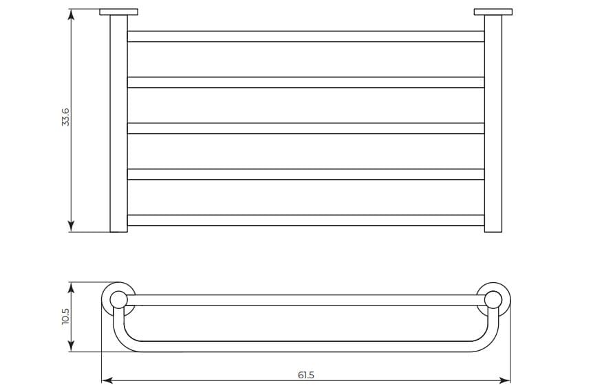 Латунный держатель для полотенец Gaia Mobili Complements ARCH-00009505 - Вид №1