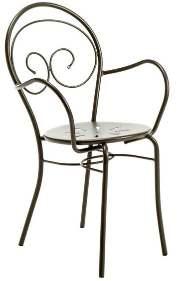 Vermobil Штабелируемый металлический садовый стул с подлокотниками Mimmo Sp111 - Вид №1