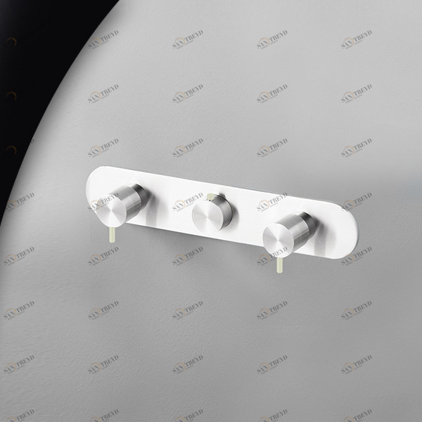 Термостат для душа глянцевая сталь с серой ручкой Toki Radomonte TKI60LCIL29