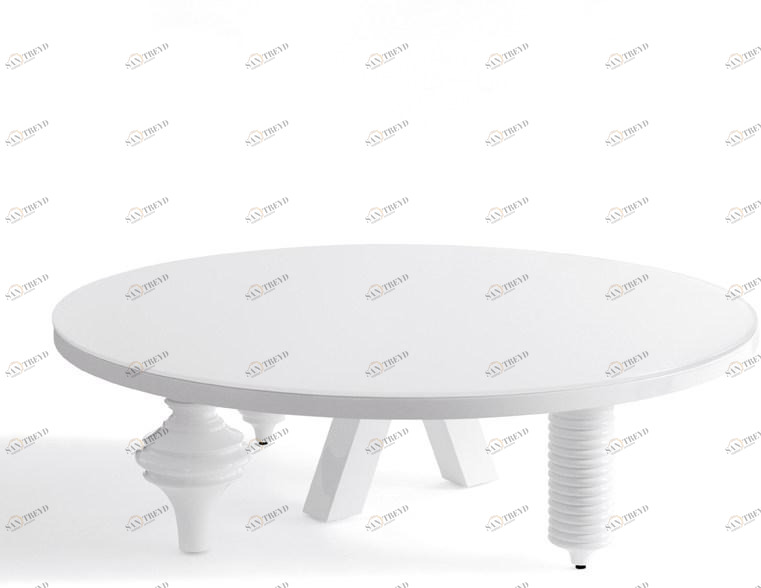 BD Barcelona Design Круглый лакированный журнальный столик для гостиной Multileg sun-id-1430245