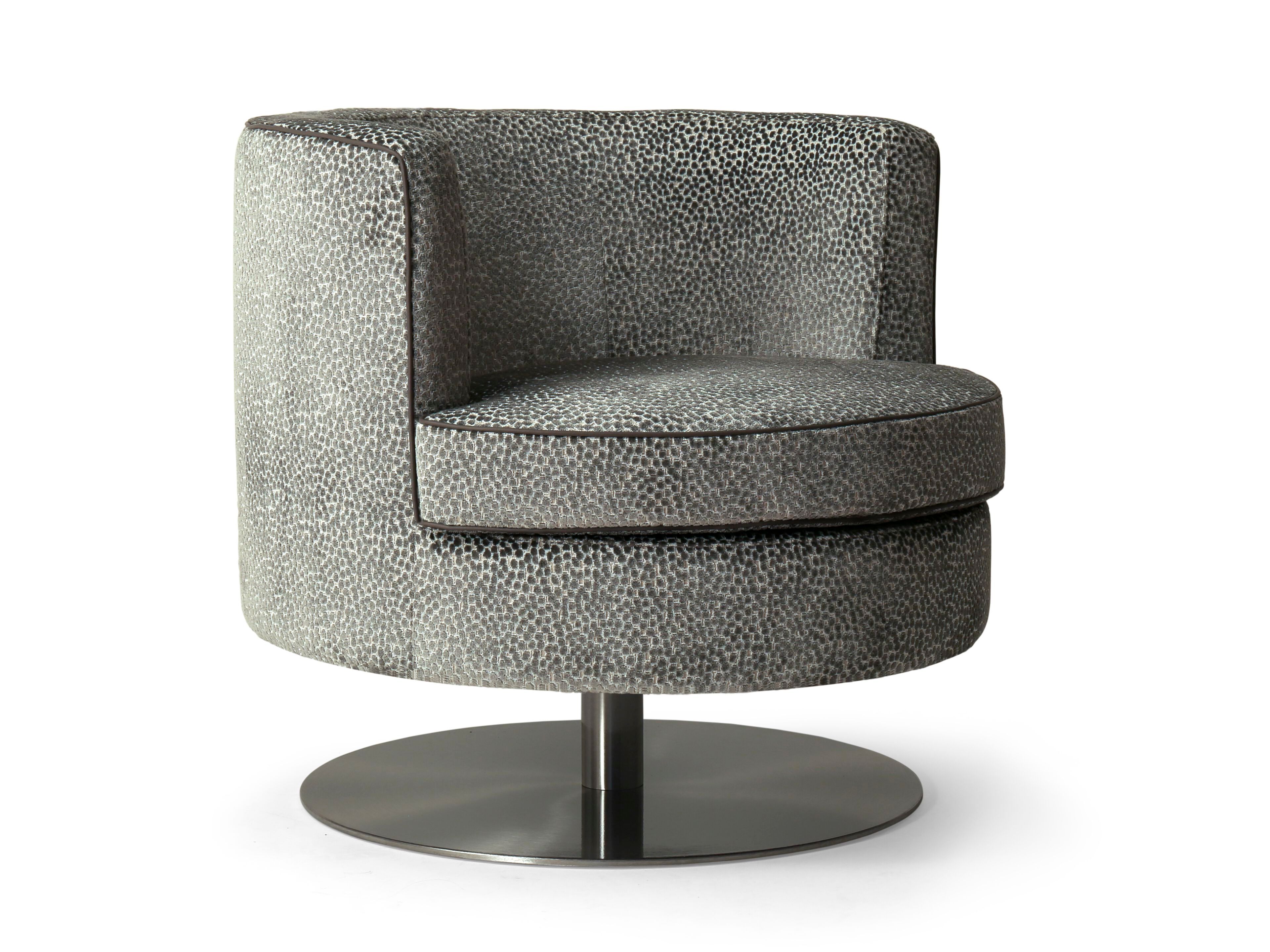 Бархатное вращающееся кресло Borzalino фрисби ARCH-00061140 - Вид №1
