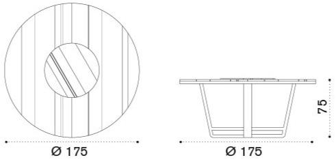 Ethimo Круглый садовый стол с ленивой сьюзан Costes sun-id-1426483 - Вид №4