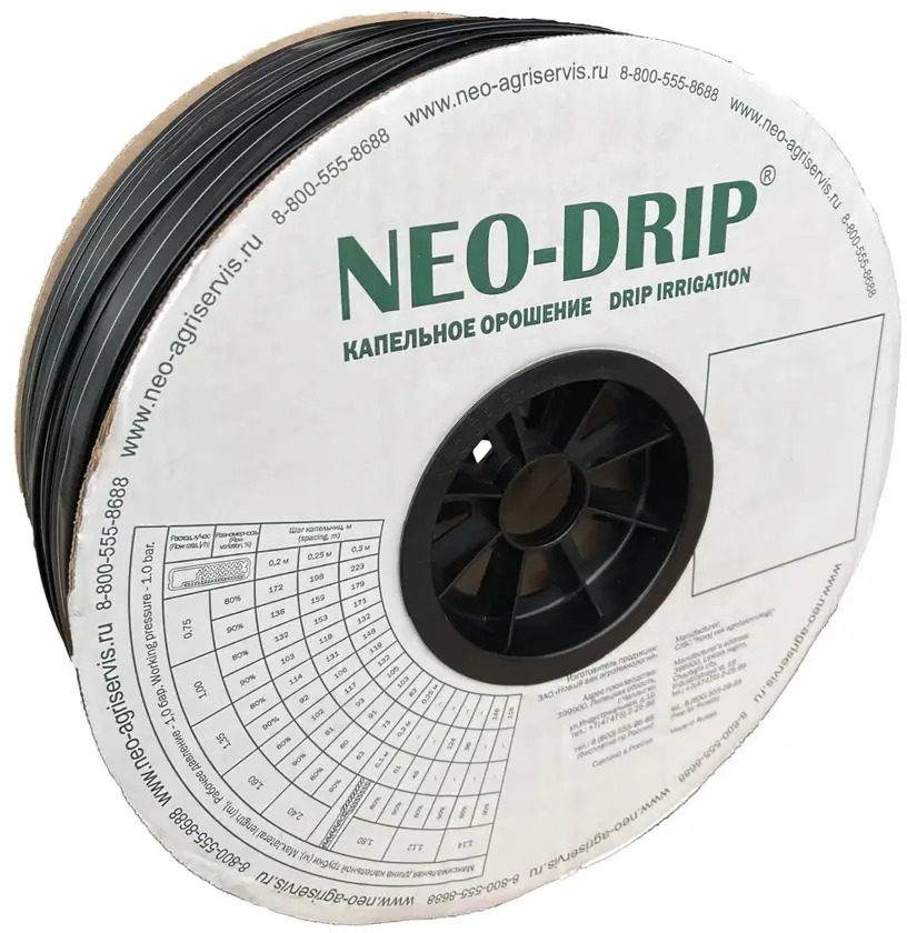 91592147 Капельная лента эмиттерная Neo-Drip 1000 м шаг 10 см 6 mil водовылив 1.6 л/ч STLM-0954979