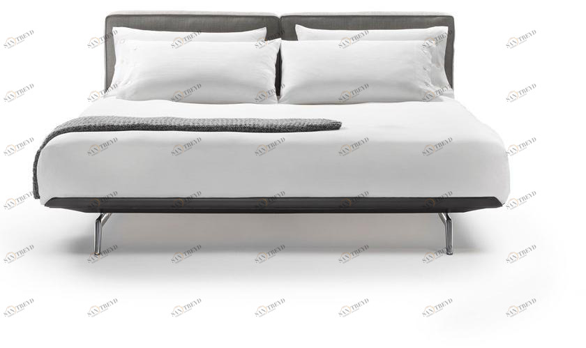 Flexform Двуспальная кровать из ткани с мягким изголовьем Este sun-id-1411685