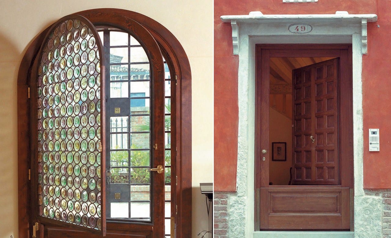 Наружная деревянная теплоизоляционная входная дверь Capoferri Serramenti SC80-100 ARCH-00109055 - Вид №2