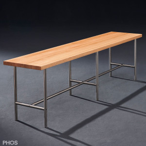 SiB1200-Eiche Скамья с сиденьем из массива дуба, ширина 135 см. PHOS