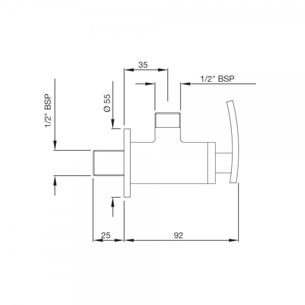 SIG-SSF-41053 Угловое подключение Artize Signac Нержавеющая сталь  - Вид №1