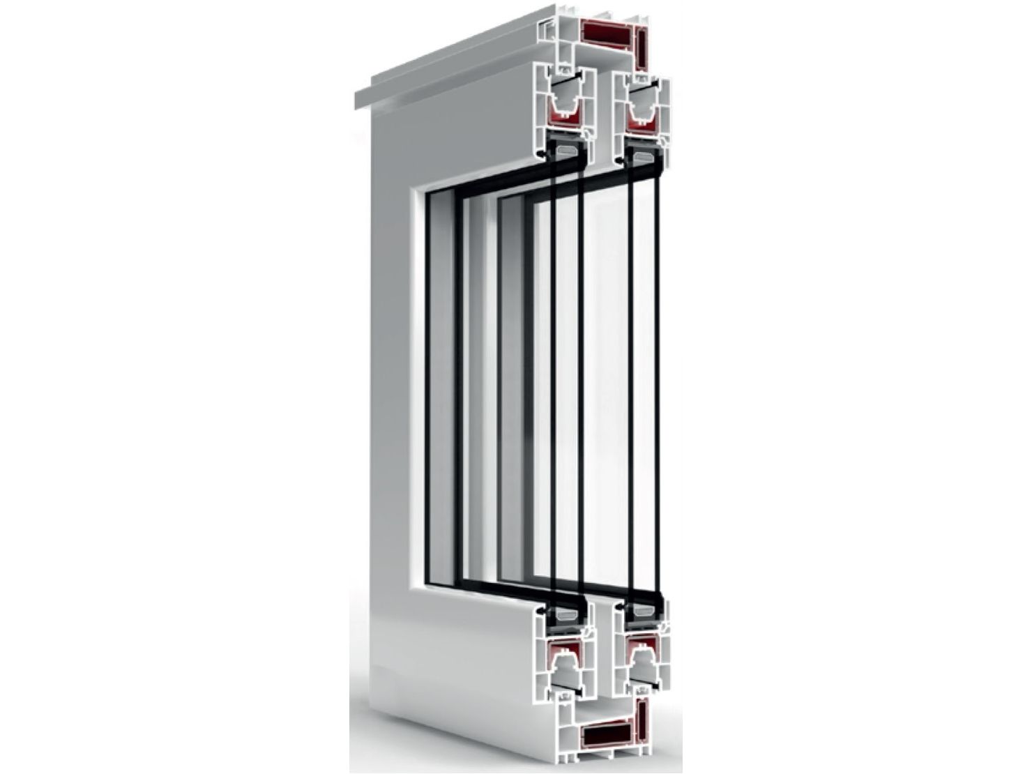 Раздвижные окна из ПВХ с двойным остеклением Schulz Italia EVO SLIDE ARCH-00002599