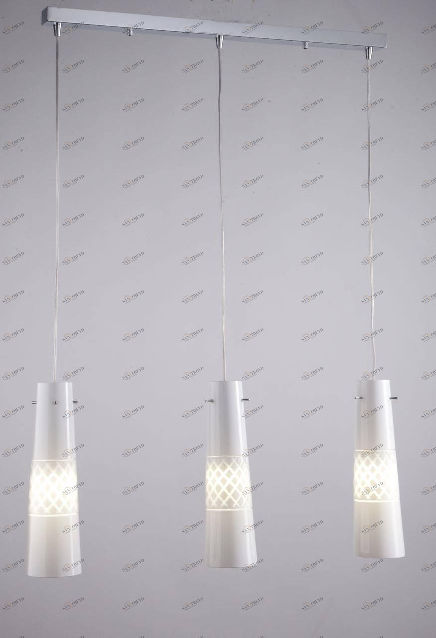 Подвесной светильник ST Luce Сега 3 лампы SL293.503.03 ST LUCE SL293 070295 Прозрачный;серебро 