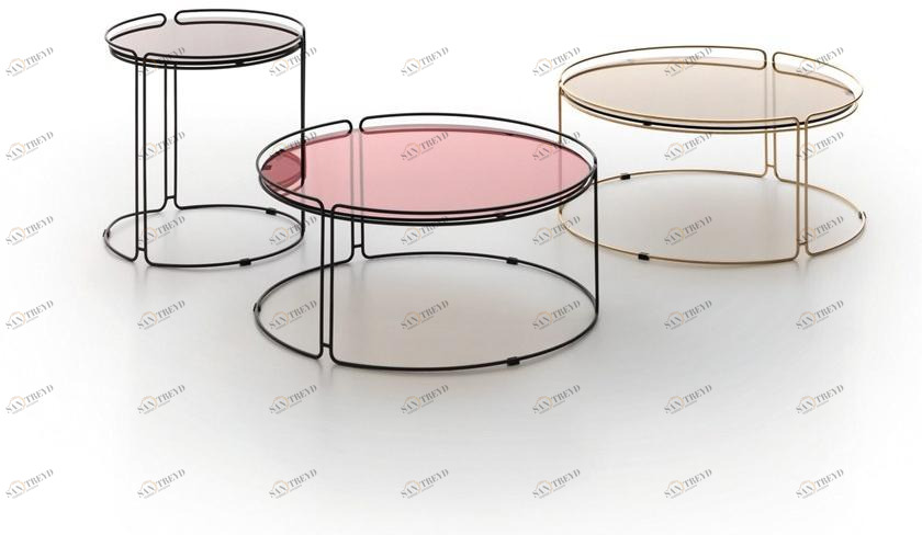 Ditre Italia Круглый журнальный столик из металла Monolith sun-id-1393464