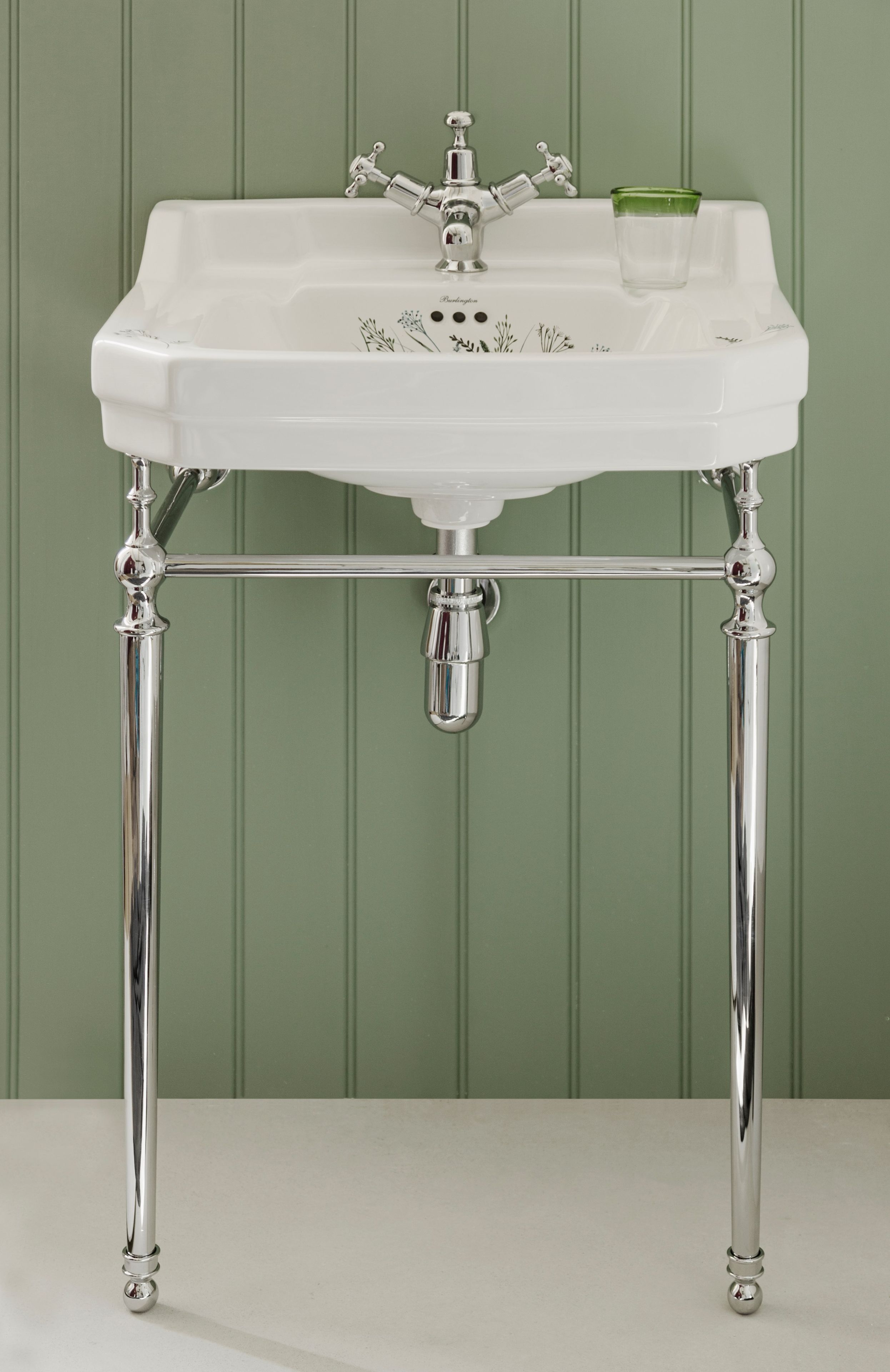 Прямоугольный умывальник из стекла на колонне Burlington На заказ ARCH-00085302 - Вид №6