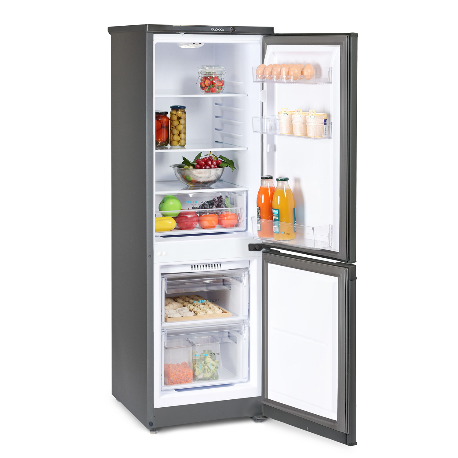 9283702 Холодильник с морозильником   БИРЮСА W418 серый STDN-0058334 - Вид №3