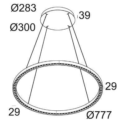 Затемняемый светодиодный подвесной светильник Deltalight Inform ARCH-00114333 - Вид №3