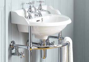 Gentry Home Таз большой белый Victorian Бронза GH100853 - Вид №1