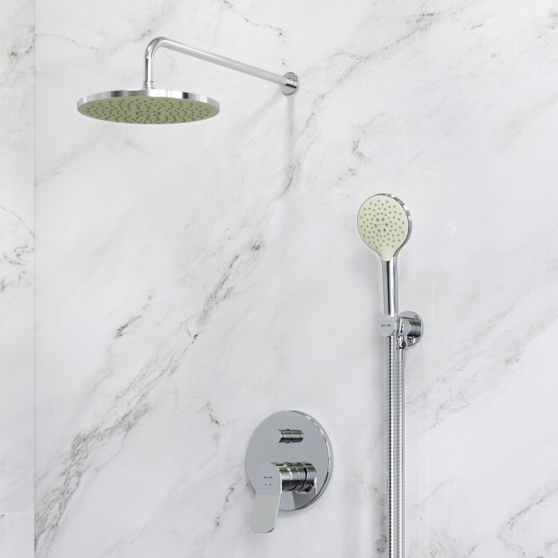 FB85A1RH10 набор: см-ль д/в/душа верхний душ 250 мм держатель д/верхн.душа душ.набор (ручн AM.PM X-Joy  - Вид №1