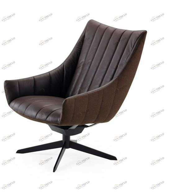 Freifrau Кожаное кресло с 4 спицами и подлокотниками Rubie sun-id-1477969