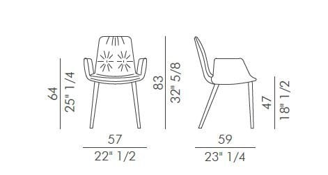 Кожаный мягкий стул с подлокотниками EFORMA Лиза ARCH-00050084 - Вид №2