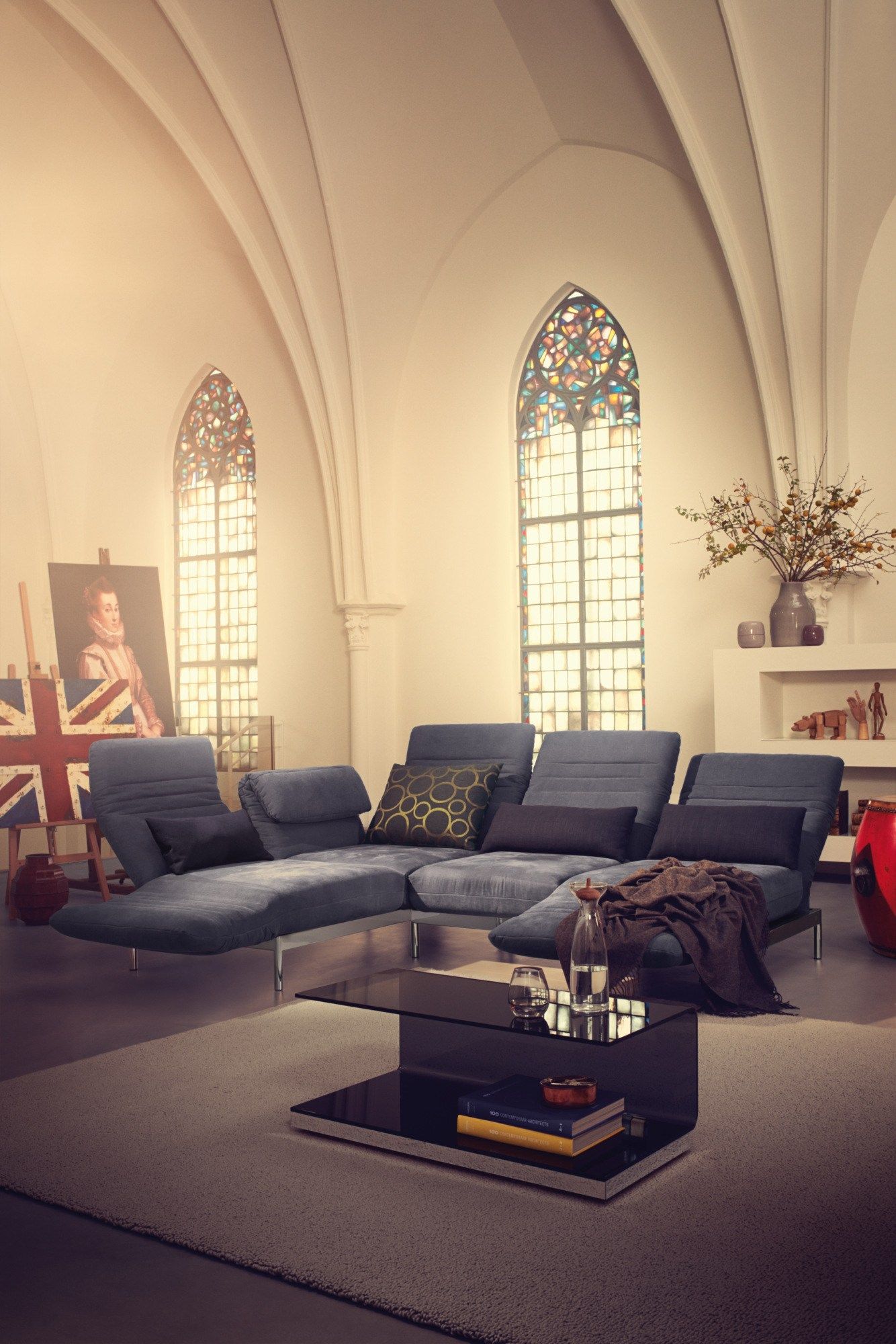 Угловой диван из ткани Rolf Benz Rolf Benz 380 PLURA ARCH-00124866 - Вид №1