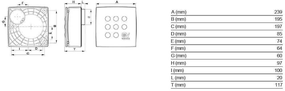 Vortice Осевой канальный вентилятор Vort quadro 11940 - Вид №3
