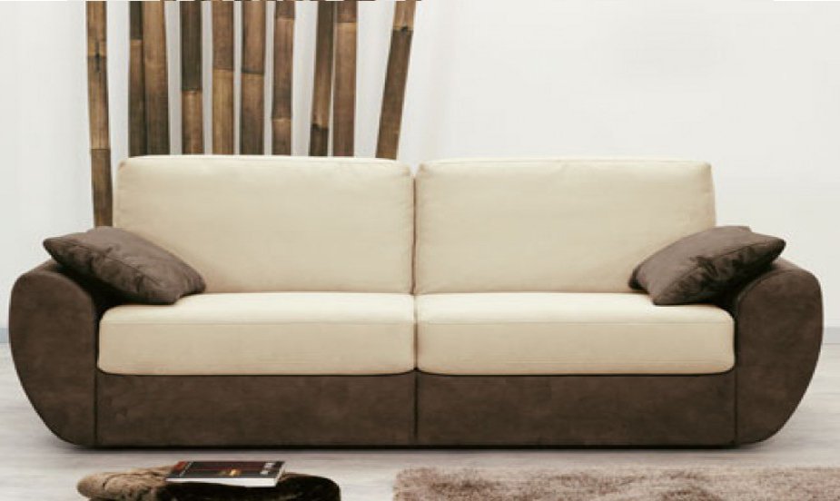 Диван Toscana раскладной прямой бежевый, коричневый ALTA COMFORT ЛОТОС 030813 Бежевый;коричневый  - Вид №1