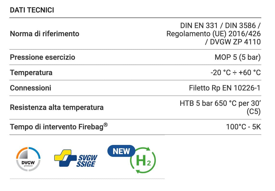 Прямой клапан с резьбой F / F с FIREBAG® TECO G4-G4F ARCH-00078772 - Вид №4