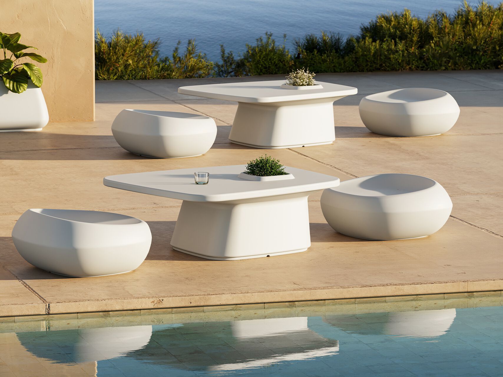 Низкий садовый стол из полиэтилена Vondom Noma ARCH-00100388 - Вид №1