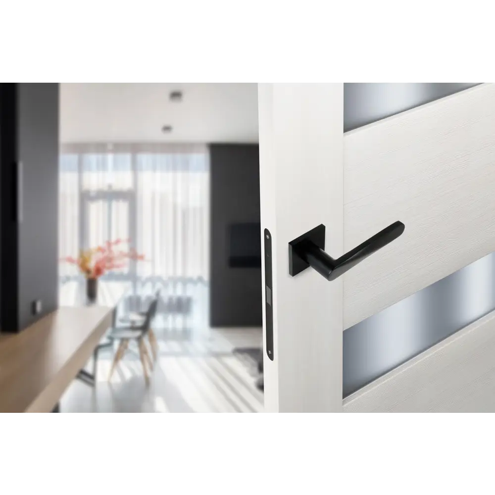 Дверные ручки Edson EDS-122B-Q2 — элегантный чёрный алюминий 85170397 STLM-0059393 - Вид №5