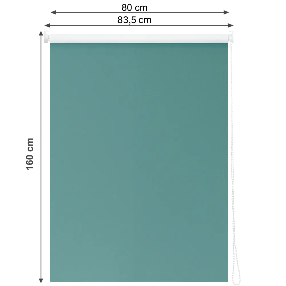 Штора рулонная блэкаут Inspire Santos 80x160 см бирюзовая Celadon 2 82692240 STLM-2063808 - Вид №1