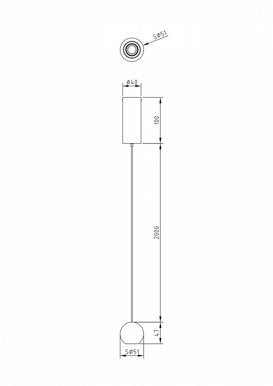 Светильник подвесной светодиодный 215 см розовое золото Harmat P067PL-L5RG3K TECHNICAL PENDANT 00-3957087 Золото  - Вид №6
