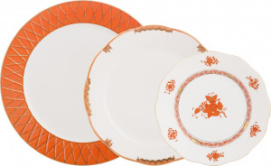 10659620 Herend Сервиз Herend "Аппони оранжевый" (Mix&Match) 6/18 Фарфор