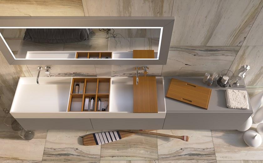 MOMA Design Тумба под умывальник подвесная двойная, прочная поверхность sun-id-1407537 - Вид №4