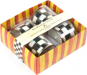 10654496 Mackenzie-Childs Набор колец для салфеток Courtly Check 4шт Сталь