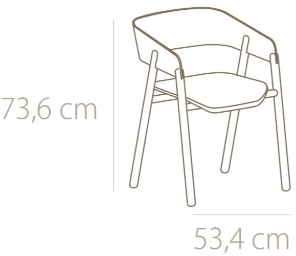 Punt Деревянный стул с подлокотниками sun-id-1508160 - Вид №1