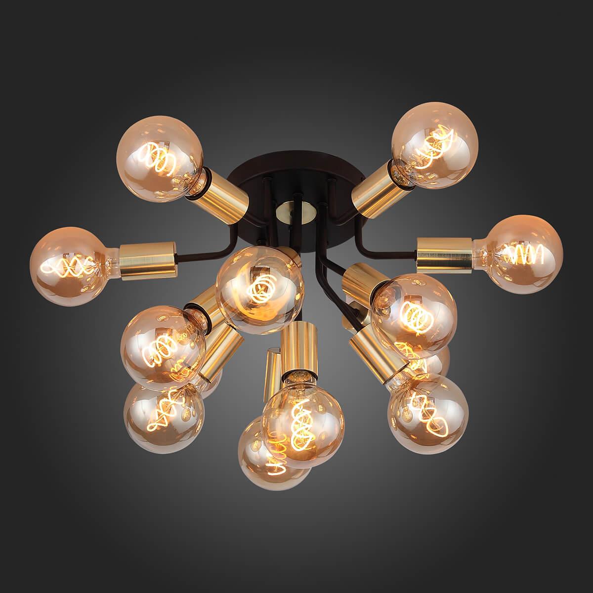 Потолочная люстра коричневая 13 ламп ST Luce Foglione ST LUCE FOGLIONE 00-3833810 Коричневый;черный  - Вид №2