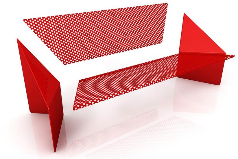 GARDA DESIGN Скамейка из перфорированного листового металла sun-id-1430629 - Вид №1