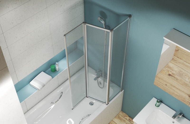 BG100.5320A Душевое ограждения на борт вынны Bravat Китай ALFA - Вид №2