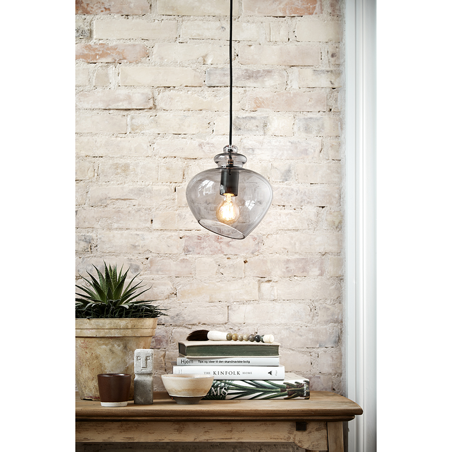 118490 Лампа подвесная grace, 31,5хD30 см, стекло, шампань Frandsen  - Вид №5