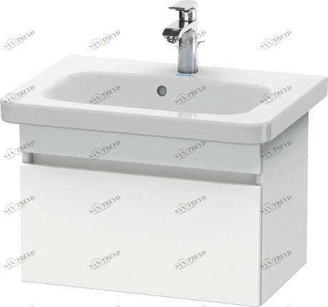 DS637901818 Тумбочка подвесная компакт DuraStyle #DS6379 580 x 368 мм Белый матовый, декор Duravit