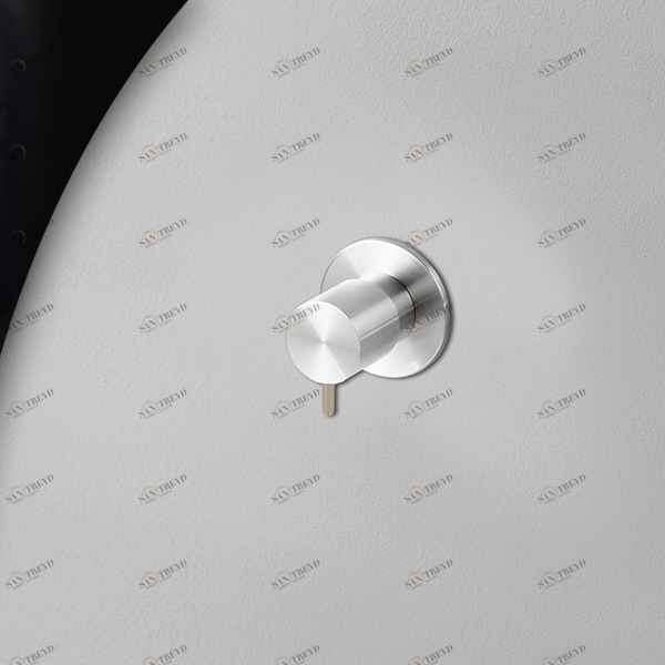 Запорный вентиль глянцевая сталь с бежевой ручкой Toki Radomonte TKI50CIL28 TKI50LCIL28