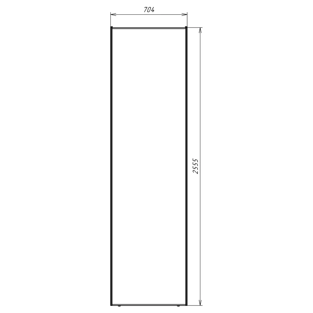 Дверь-купе KONSENSA 255.5x70.4 см с матовым зеркалом профиль белый узкий STLM-2121057 - Вид №11